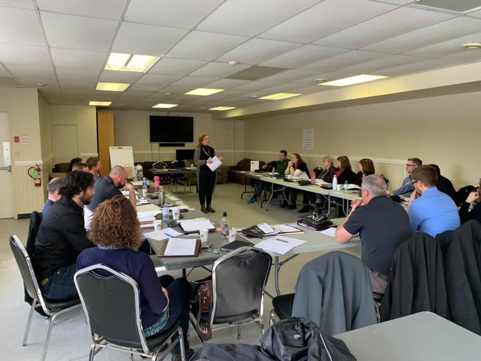 Paul Meyers and Lynne Raven Fahey at a BNI 1-2-1 meeting in North Bay