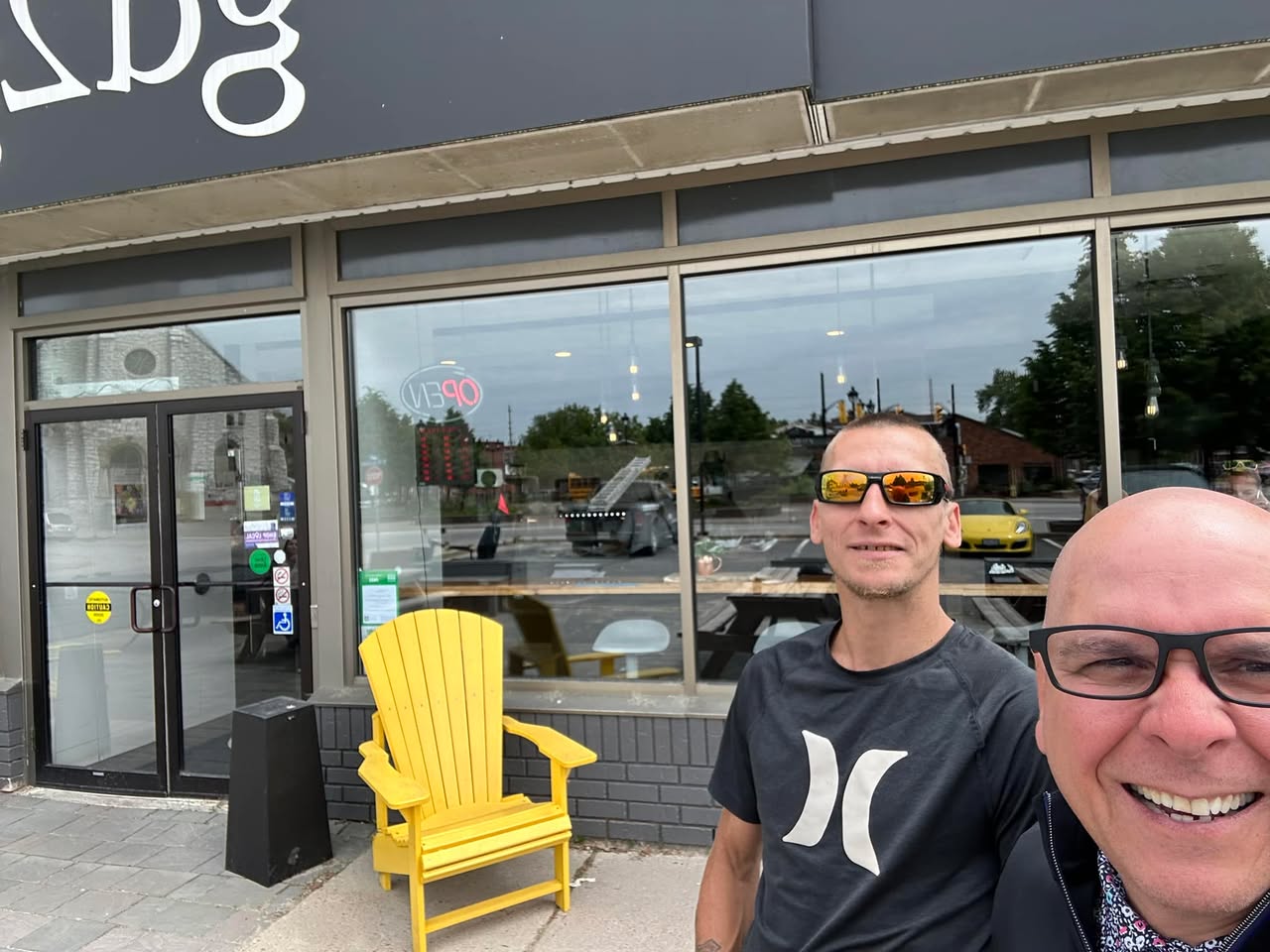 Paul Meyers and Ryan at a BNI 1-2-1 meeting in North Bay