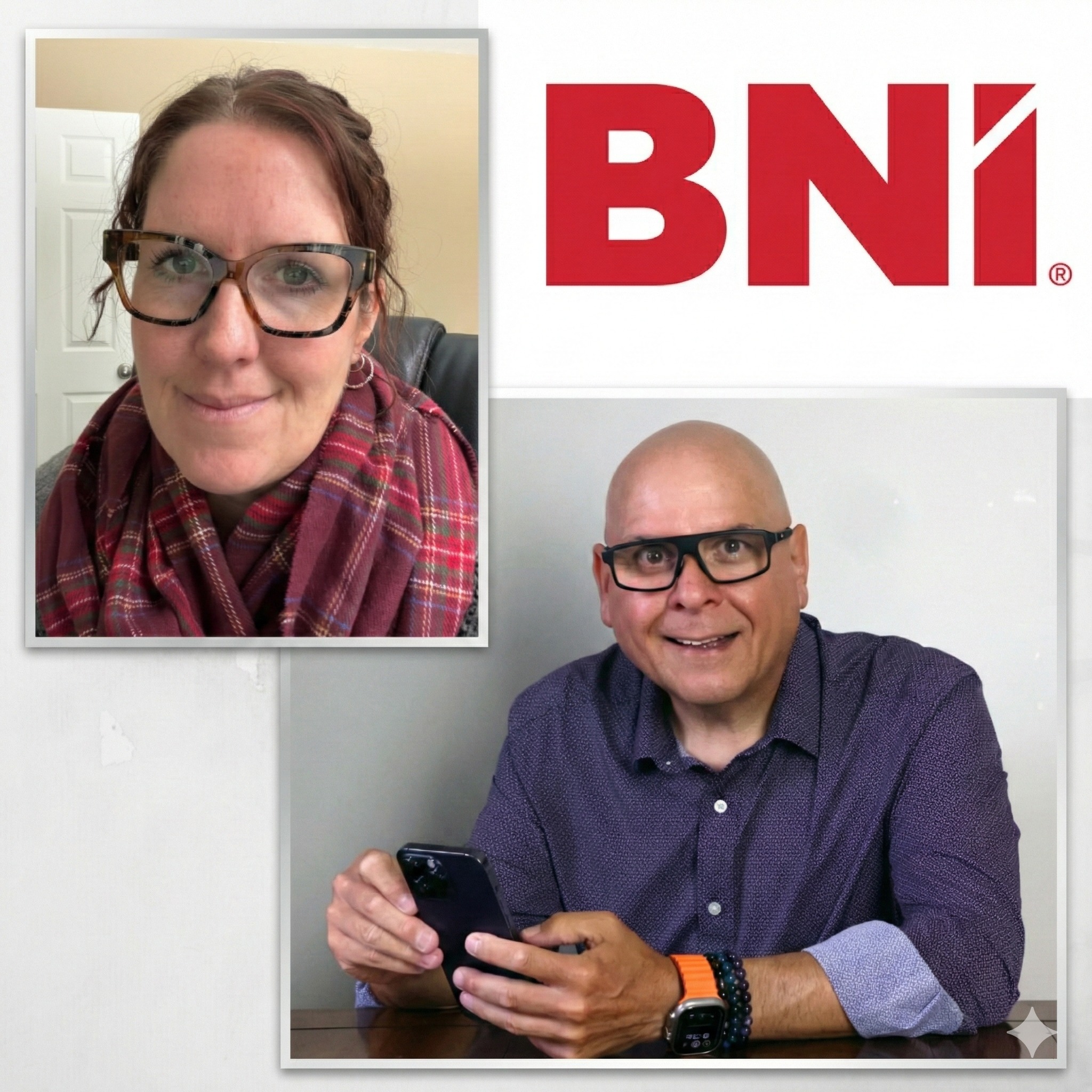 Paul Meyers and Laurel Myers at a BNI 1-2-1 meeting in North Bay